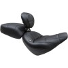 Șa solo tour cu spătar trapezoid stitch negru MUSTANG SEATS 79494