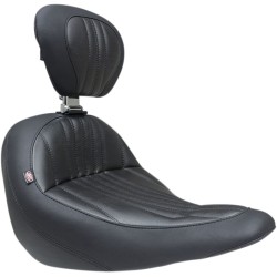 Șa solo touring cu spătar pentru șofer neagră MUSTANG SEATS 79041