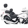 Șa din două piese wide touring 2-up vintage smooth cu spătar pentru șofer MUSTANG SEATS 79417