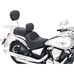 Șa din două piese wide touring 2-up vintage smooth cu spătar pentru șofer MUSTANG SEATS 79417