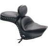 Șa din două piese wide touring 2-up cu ținte, conchos și spătar pentru pilot MUSTANG SEATS 79416