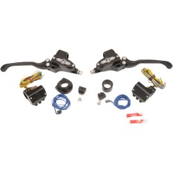 Seturi de control al ghidonului hidraulice negre PERFORMANCE MACHINE 0062-4020-BM