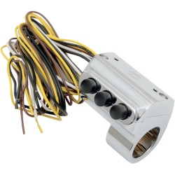 Buton stânga cromat cu trei funcții (ambreiaj hidraulic) PERFORMANCE MACHINE 0062-2033-CH