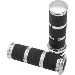 Mânere pentru ghidon CONTOUR XLS (TBW) crom PERFORMANCE MACHINE 0063-2087-CH