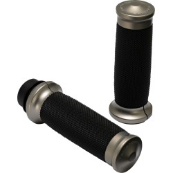 Mânere conturate Renthal Wrapped - TBW - gri metalizat PERFORMANCE MACHINE 0063-2104M-GU