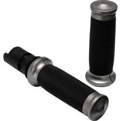 Mânere conturate Renthal Wrapped - '24+ Harley-Davidson - Gunmetal Gray PERFORMANCE MACHINE 0063-2105M-GU