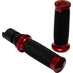 Mânere conturate Renthal Wrapped - '24+ Harley-Davidson - roșii PERFORMANCE MACHINE 0063-2105M-R