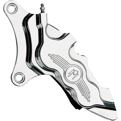 Etrier de frână cu șase pistoane cu diametru diferențial față stânga crom PERFORMANCE MACHINE 0051-2915-CH