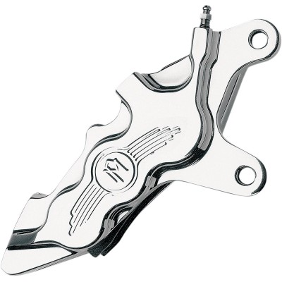Etrier de frână cu șase pistoane și diametru diferențial pentru roata dreaptă față crom PERFORMANCE MACHINE 0051-2918-CH