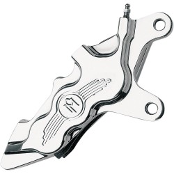 Etrier de frână cu șase pistoane și diametru diferențial pentru roata dreaptă față crom PERFORMANCE MACHINE 0051-2910-CH