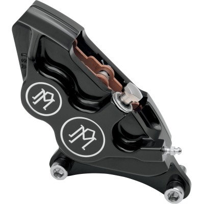 Etrier de frână cu patru pistoane cu diametru diferențial față stânga contrast cut PERFORMANCE MACHINE 0053-2915-BM