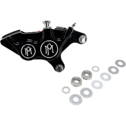 Etrier de frână cu patru pistoane și diametru diferențial față dreapta contrast cut PERFORMANCE MACHINE 0053-2920-BM