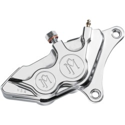 Etrier de frână cu patru pistoane și diametru diferențial față stânga crom PERFORMANCE MACHINE 0053-2919-CH