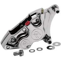 Etrier de frână cu patru pistoane cu diametru diferențial față stânga crom PERFORMANCE MACHINE 0053-2915-CH