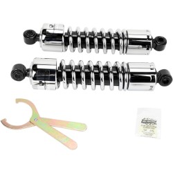 Amortizoare cu gaz PROGRESSIVE SUSPENSION 412 SERIES, reglate în America, cu capac cromat 12.63 Amortizoare cu gaz PROGRESSIVE SUSPENSION 412 SERIES, reglate în America, cu capac cromat 12.63