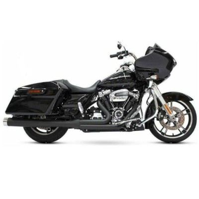 Sistem de evacuare 2-1 FLH negru/crom RINEHART RACING 200-0107C
