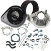 Set filtru de aer classic teardrop pentru carburator/EFI stock negru lucios S&S CYCLE 170-0181A