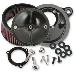 Kituri de filtru de aer stealth fără capac pentru 66MM throttle hog bodies negru S&S CYCLE 170-0165 Kituri de filtru de aer stealth fără capac pentru 66MM throttle hog bodies negru S&S CYCLE 170-0165