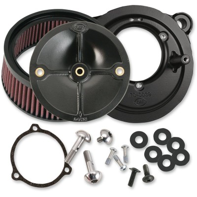 Seturi de filtre de aer stealth fără capac pentru corpuri de accelerație de 58mm negre S&S CYCLE 170-0164