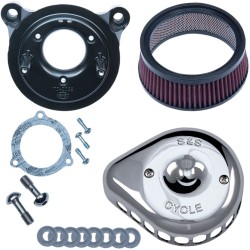 Filtru de aer mini teardrop stealth crom S&S CYCLE 170-0437 Filtru de aer mini teardrop stealth crom S&S CYCLE 170-0437