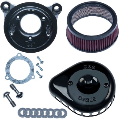 Filtru de aer mini teardrop stealth black S&S CYCLE 170-0438 Filtru de aer mini teardrop stealth black S&S CYCLE 170-0438