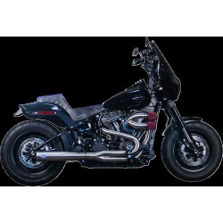 Sistem de evacuare Superstreet 2:1 Brushed SS R/O M8 Softail 2018-24 S&S CYCLE 550-1099