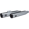 Tobă slip on GRAND NATIONAL crom cu capace finale negre S&S CYCLE 550-0738