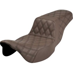 Șa treptată - cusătură tip grilaj - maro - FLH SADDLEMEN 808-07B-175BREX