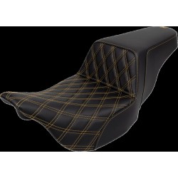 Șa în trepte - față cu cusătură în grilaj - cusătură aurie SADDLEMEN 808-07B-17207 Șa în trepte - față cu cusătură în grilaj - cusătură aurie SADDLEMEN 808-07B-17207