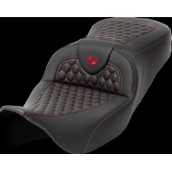 Șa RoadSofa - Honeycomb - cusătură roșie - fără spătar SADDLEMEN 808-07B-18904