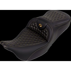 Șa RoadSofa - Honeycomb - cusătură aurie - fără spătar SADDLEMEN 808-07B-18907 Șa RoadSofa - Honeycomb - cusătură aurie - fără spătar SADDLEMEN 808-07B-18907