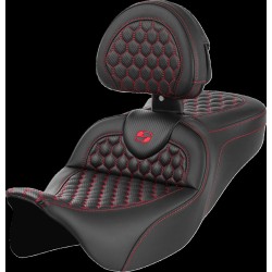 Șa RoadSofa - Honeycomb - cusătură roșie - cu spătar SADDLEMEN 808-07B-189B4 Șa RoadSofa - Honeycomb - cusătură roșie - cu spătar SADDLEMEN 808-07B-189B4