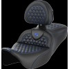 Șa RoadSofa - Honeycomb - cusătură albastră - cu spătar SADDLEMEN 808-07B-189B1