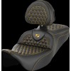 Șa RoadSofa - Honeycomb - cusătură aurie - cu spătar SADDLEMEN 808-07B-189B7