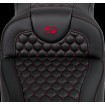 Șa RoadSofa - Honeycomb - cusătură roșie - fără spătar SADDLEMEN 808-07B-19004 thumb