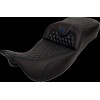 Șa RoadSofa - Honeycomb - cusătură albastră - fără spătar SADDLEMEN 808-07B-19001