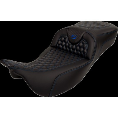 Șa RoadSofa - Honeycomb - cusătură albastră - fără spătar SADDLEMEN 808-07B-19001 Șa RoadSofa - Honeycomb - cusătură albastră - fără spătar SADDLEMEN 808-07B-19001