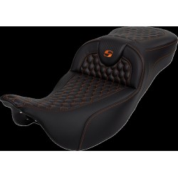 Șa RoadSofa - Honeycomb - cusătură portocalie - fără spătar SADDLEMEN 808-07B-19003