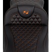Șa RoadSofa - Honeycomb - cusătură portocalie - fără spătar SADDLEMEN 808-07B-19003 thumb