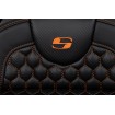Șa RoadSofa - Honeycomb - cusătură portocalie - fără spătar SADDLEMEN 808-07B-19003 thumb