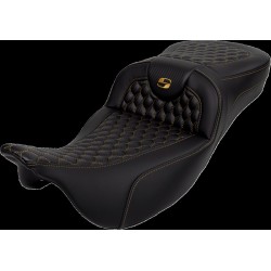 Șa RoadSofa - Honeycomb - cusătură aurie - fără spătar SADDLEMEN 808-07B-19007 Șa RoadSofa - Honeycomb - cusătură aurie - fără spătar SADDLEMEN 808-07B-19007