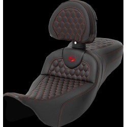 Șa RoadSofa - Honeycomb - cusătură roșie - cu spătar SADDLEMEN 808-07B-190B4 Șa RoadSofa - Honeycomb - cusătură roșie - cu spătar SADDLEMEN 808-07B-190B4