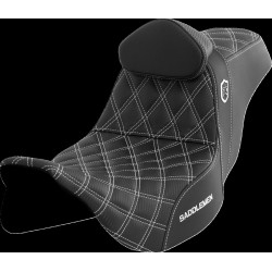 Șa Pro Series SDC Performance - cu spătar - cusătură albă SADDLEMEN SC80807WHIRT
