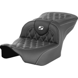 Șa RoadSofa - fără spătar - cusătură tip grilă - cusătură albă SADDLEMEN 823-07-18206