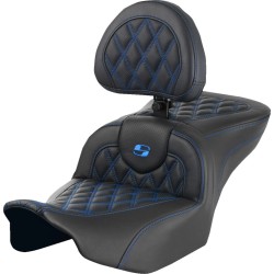 Șa RoadSofa - cu spătar - Lattice Stitch - cusătură albastră SADDLEMEN 823-07-182B1