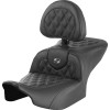Șa RoadSofa - cu spătar - Lattice Stitch - cusătură gri SADDLEMEN 823-07-182B2