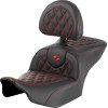 Șa RoadSofa - cu spătar - Lattice Stitch - cusătură roșie SADDLEMEN 823-07-182B4