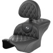 Șa RoadSofa - cu spătar - cusătură în formă de grilaj - cusătură argintie SADDLEMEN 823-07-182B5 thumb