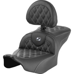 Șa RoadSofa - cu spătar - cusătură în formă de grilaj - cusătură argintie SADDLEMEN 823-07-182B5 Șa RoadSofa - cu spătar - cusătură în formă de grilaj - cusătură argintie SADDLEMEN 823-07-182B5