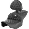 Șa RoadSofa - cu spătar - cusătură tip grilaj - cusătură albă SADDLEMEN 823-07-182B6
